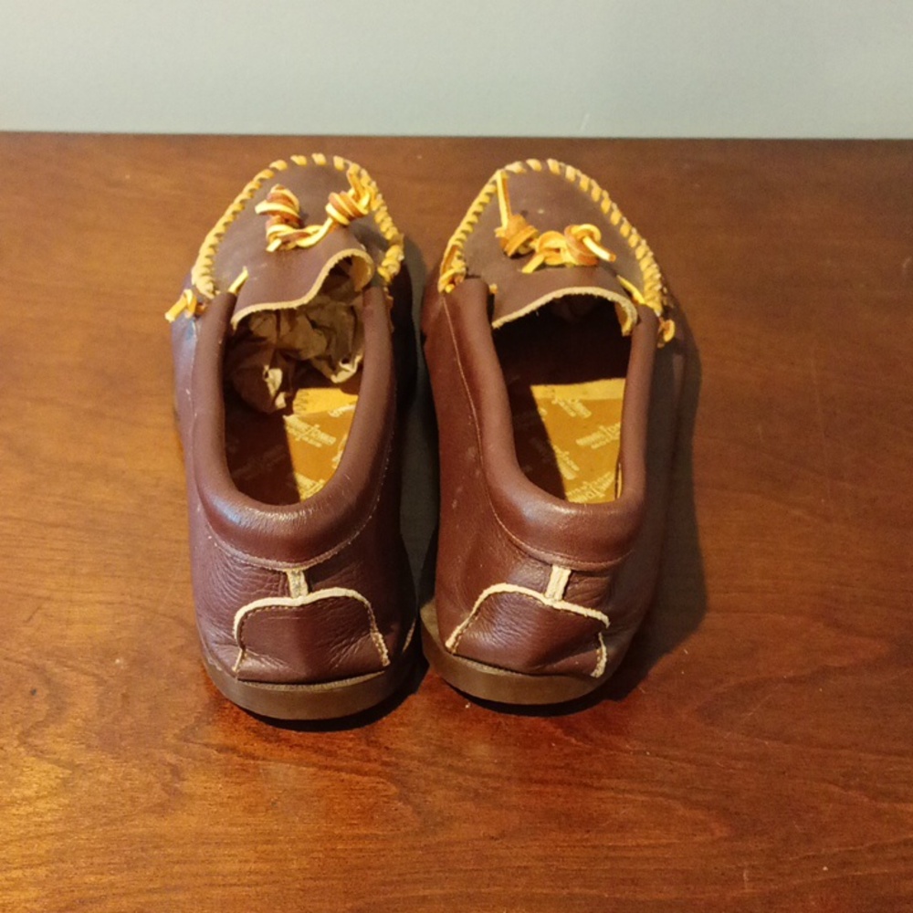 Men's Minnetonka Classic Leather Slip On Moccasin Loafer size 13 - Picture 3 of 7